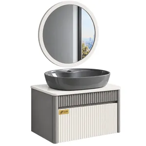 ست کابینت و روشویی پارنا نوفر مدل Z39 بهمراه آیینه و باکس