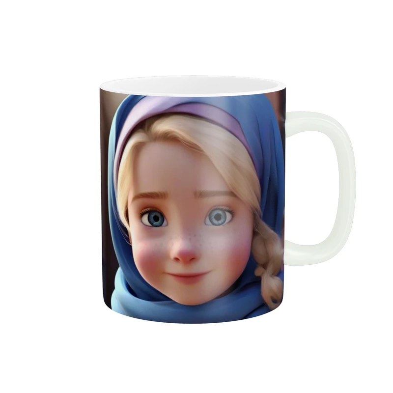 ماگ پاد آفرین مدل دخترانه طرح چشم رنگی کد 1621