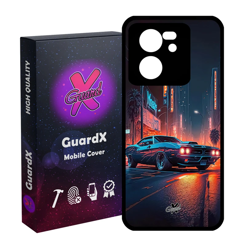 کاور گارد ایکس طرح ماشین مدل Glass10609 مناسب برای گوشی موبایل شیائومی 13T/13T Pro/Redmi K60 Ultra