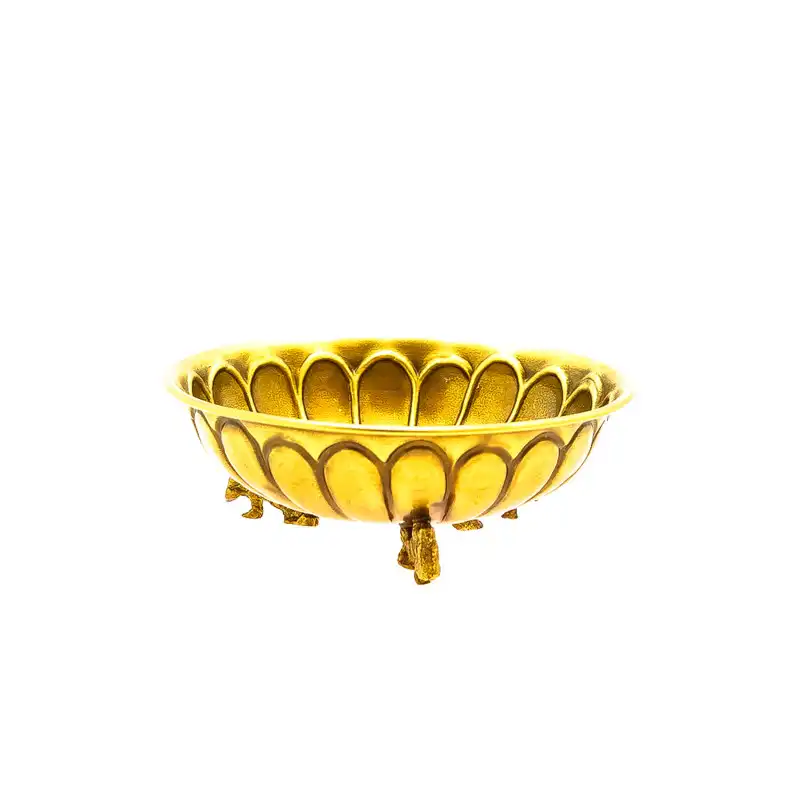 سرویس سماور ذغالی 5 پارچه برنجی مدل توپی کد S-4209