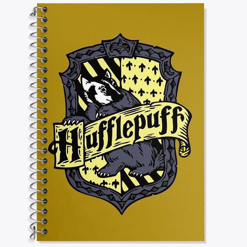 دفتر زبان 50 برگ خندالو مدل دو خط طرح هافلپاف هری پاتر Harry Potter کد 19356