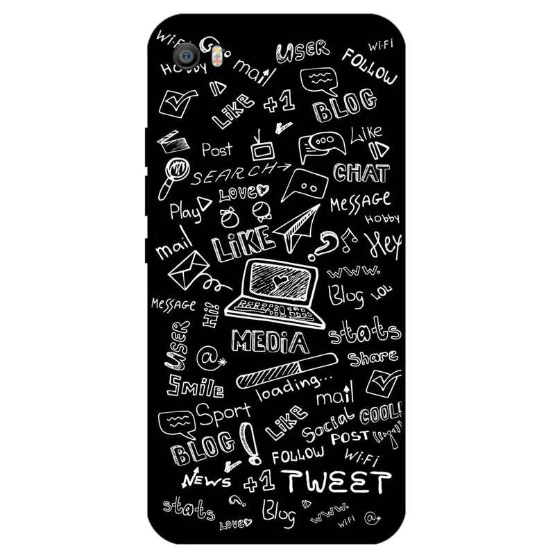 کاور مگافون طرح رسانه های اجتماعی مدل 1898 مناسب برای گوشی موبایل شیائومی Mi Note / Mi Note Pro  