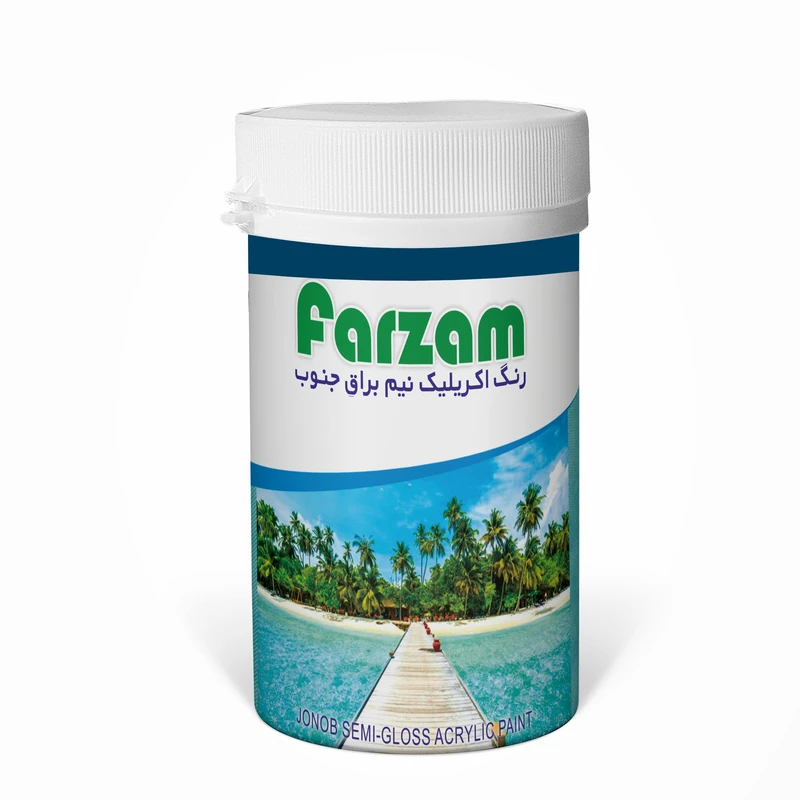 رنگ آکریلیک آبی نیم براق جنوب فرزام کد 522 وزن 1 کیلوگرم
