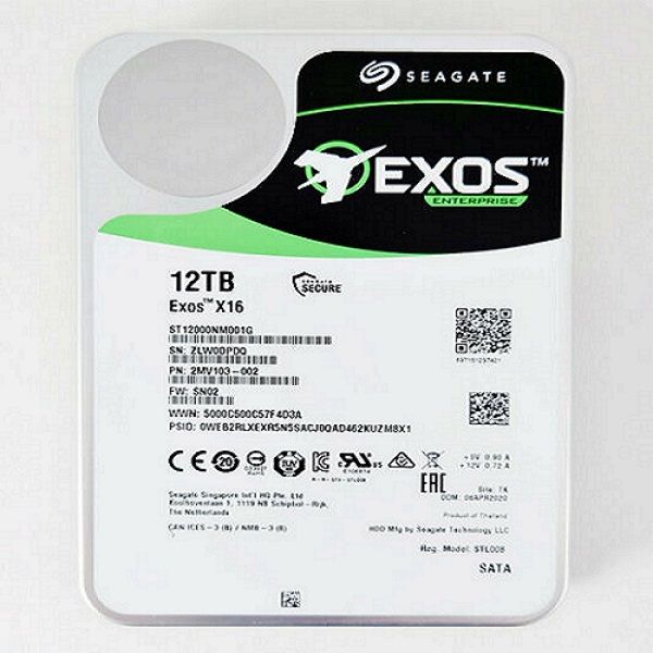 هارد دیسک اینترنال سیگیت مدل Exos X16 ST12000NM001G ظرفیت 12 ترابایت