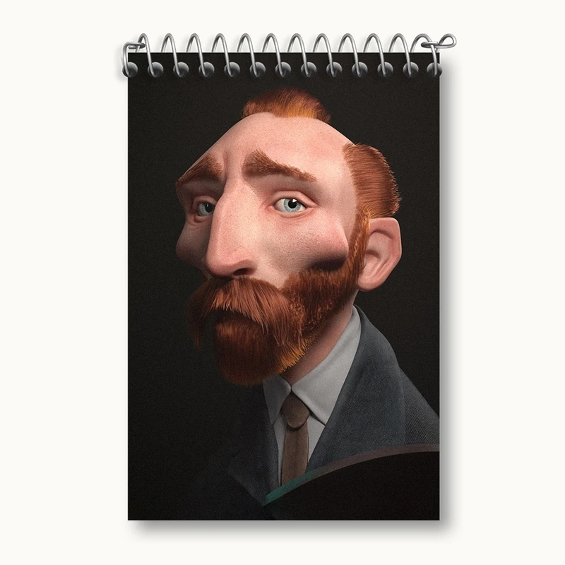 دفتر یادداشت 50 برگ خندالو مدل ونسان ونگوگ کد F1293