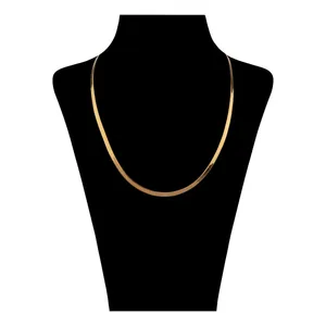 زنجیر هرینگبون (تیغ ماهی- آینه‌ای) طلا 18 عیار زنانه صلاحی گلد مدل 17311