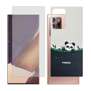 Glass Together model transparent glass screen protector suitable for Samsung Galaxy Note20 Ultra 5G mobile phone with cover sticker on the back of the phone