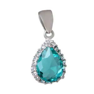 آویز گردنبند نقره زنانه مدل کوارتز کد PKR_245