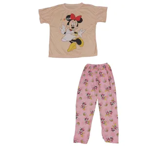 ست تی شرت آستین کوتاه و شلوار زنانه مدل میکی موس 