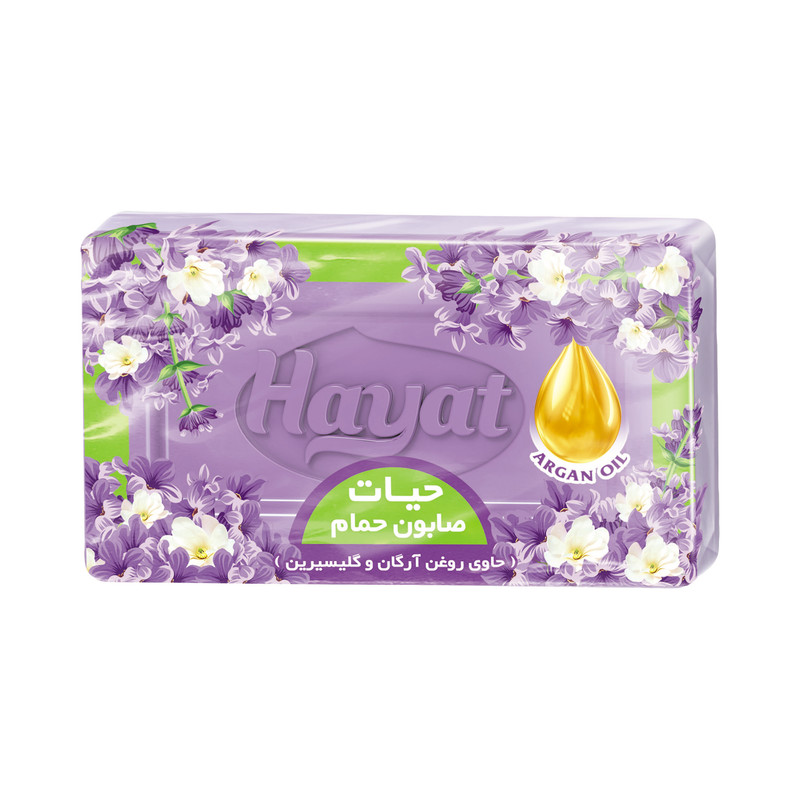 صابون شستشو حیات مدل آرگان و گلیسیرین و اسطوخودوس وزن 125 گرم بسته 5 عددی