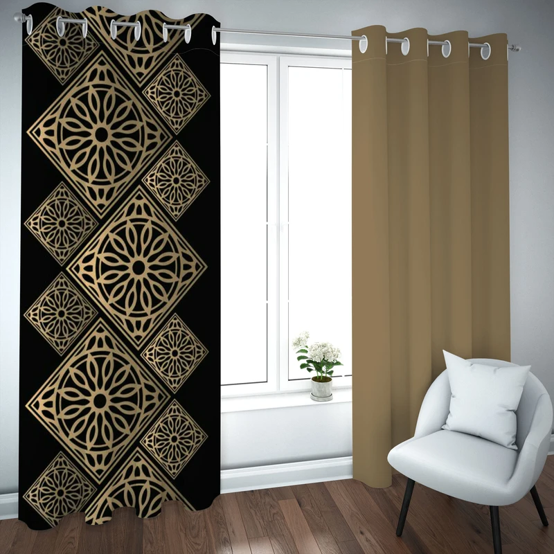 پرده مدل چاپی هازان سایز 300×150 سانتی متر 