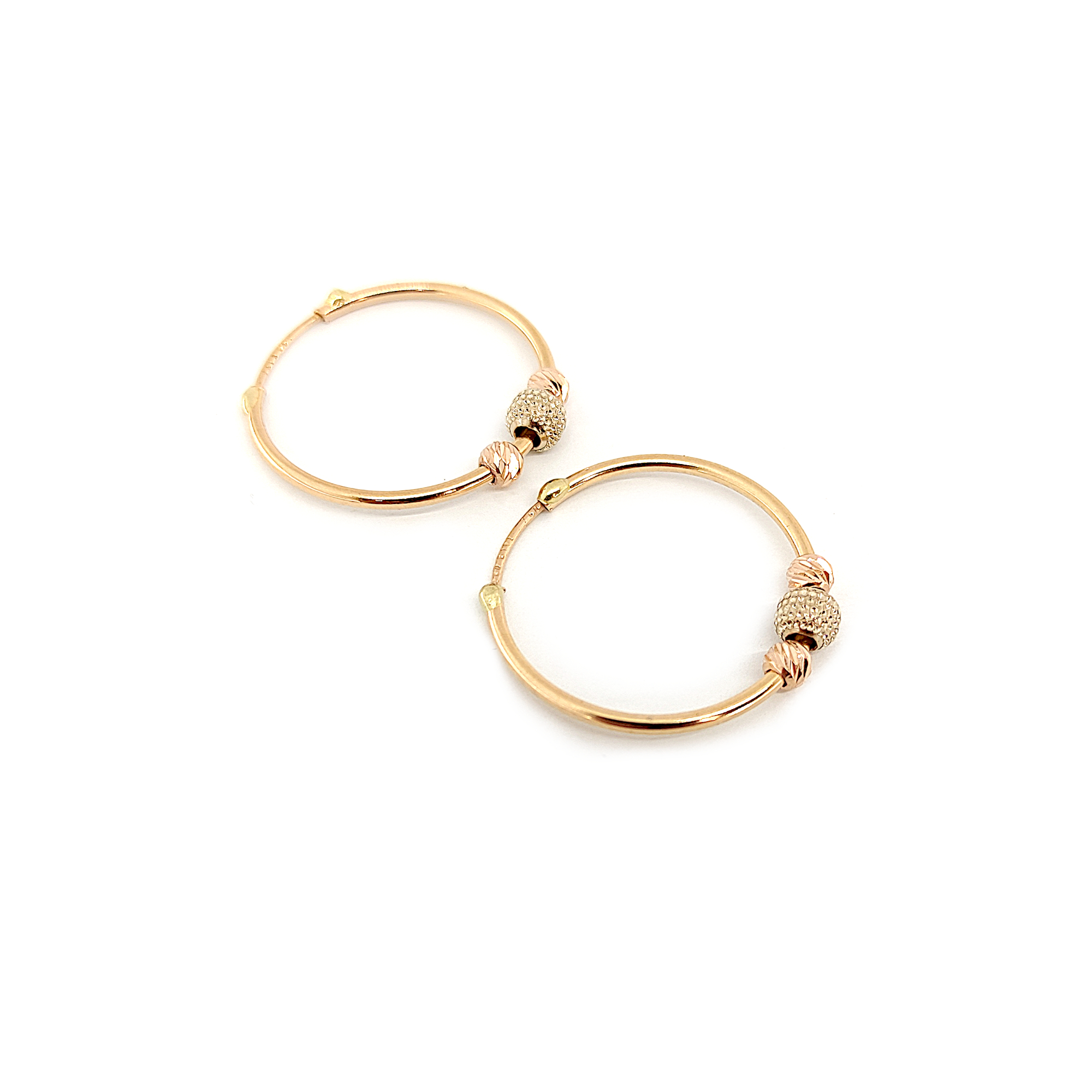 گوشواره حلقه ای طلا 18 عیار زنانه طلا و جواهرسازی افرا مدل البرنادو 149