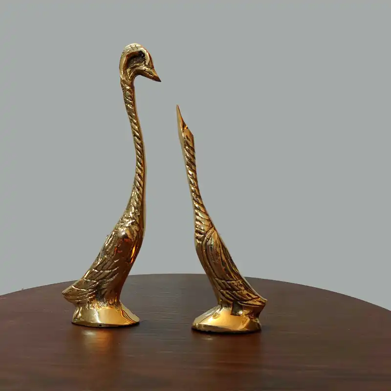 مجسمه برنجی مدل قو مجموعه 2 عددی