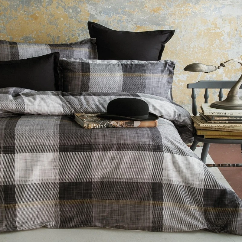 سرویس روتختی  ایسیمو هوم مدل DUNLOE BLACK دونفره شش تکه