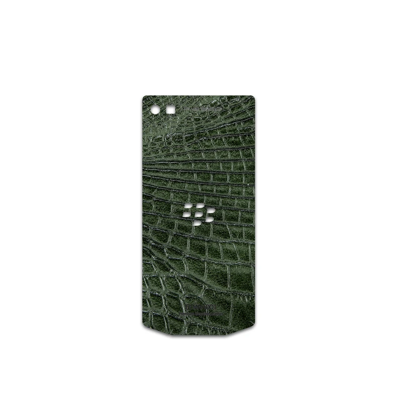 برچسب پوششی ماهوت مدل Green-Crocodile-Leather مناسب برای گوشی موبایل بلک بری Porsche Design P9982