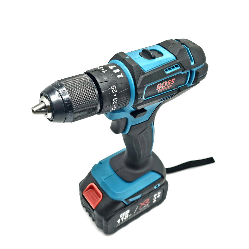 دریل پیچ گوشتی شارژی چکشی و بکس شارژی باس مدل براشلس کد 2PCS