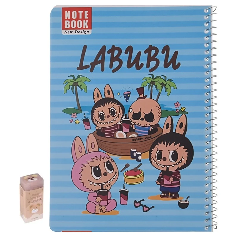 دفتر مشق 50 برگ مدل لبوبو کد zx1424 به همراه پاک کن