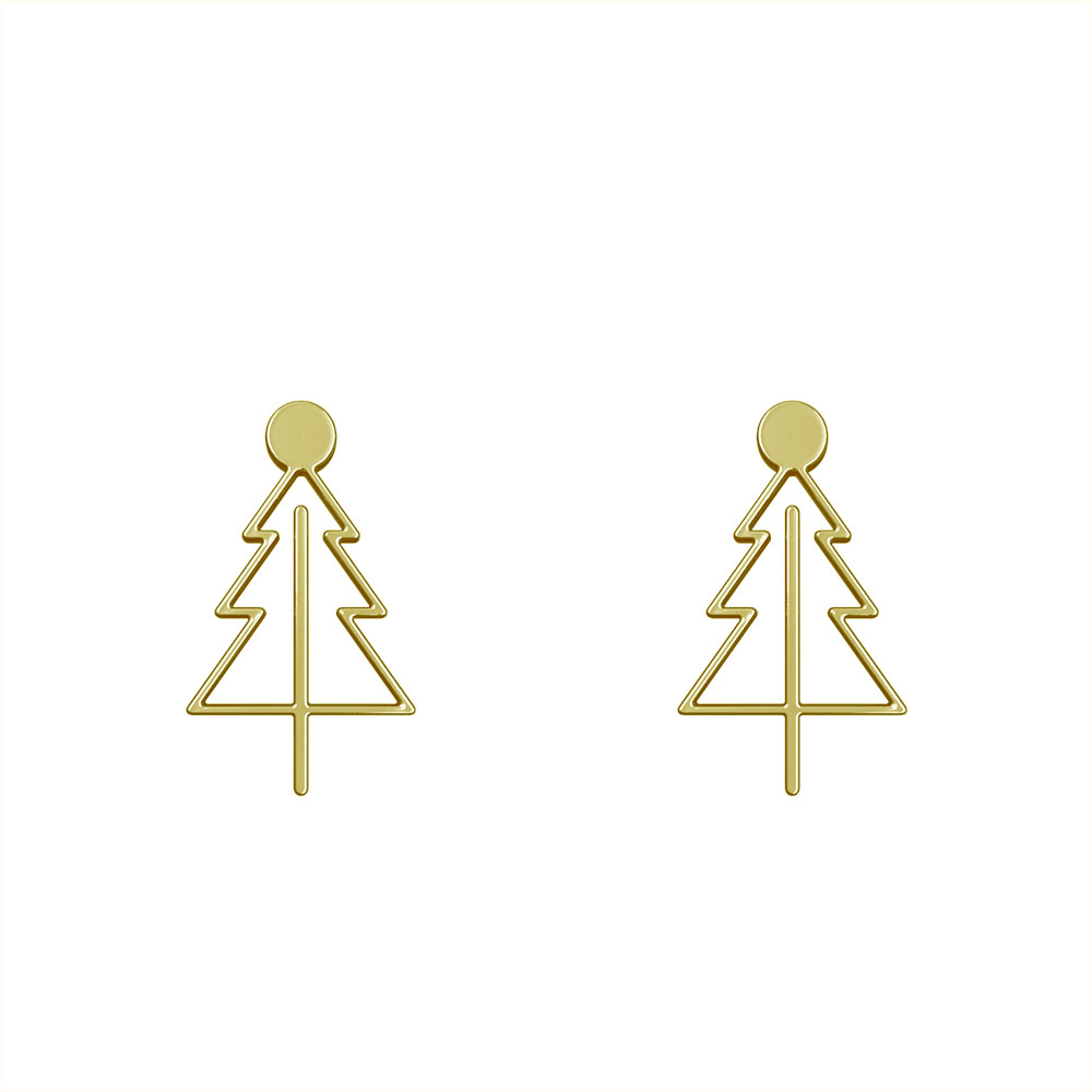 گوشواره طلا 18 عیار زنانه مدوپد مدل درخت کد GA1-15746