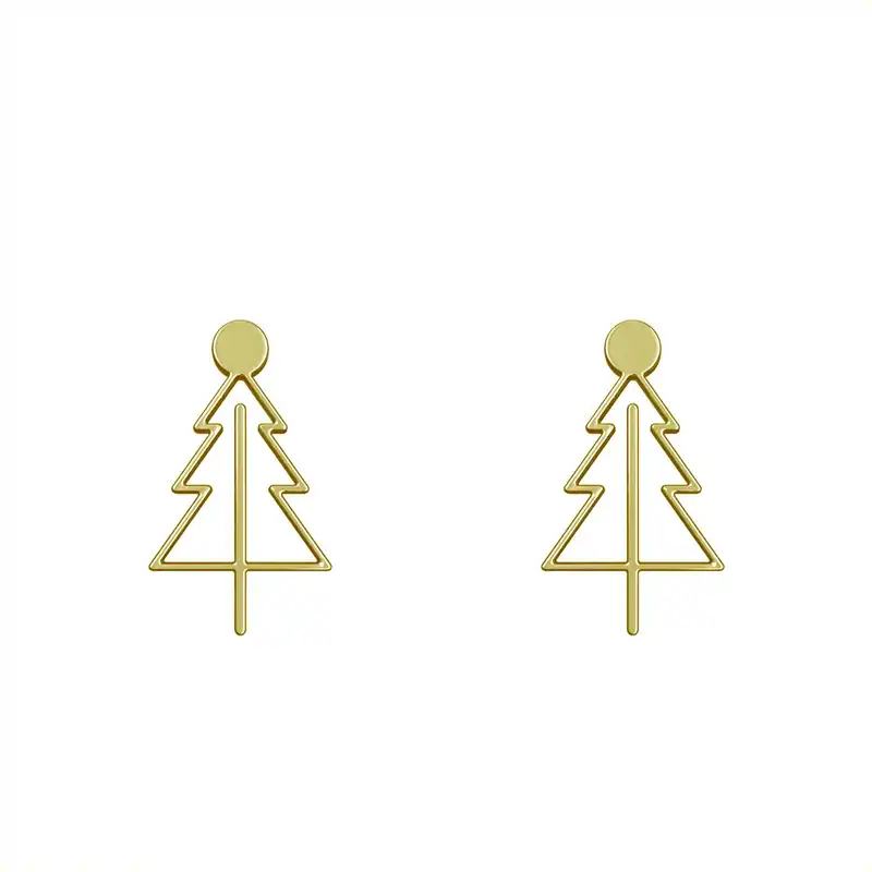 گوشواره طلا 18 عیار زنانه مدوپد مدل درخت کد GA1-15746