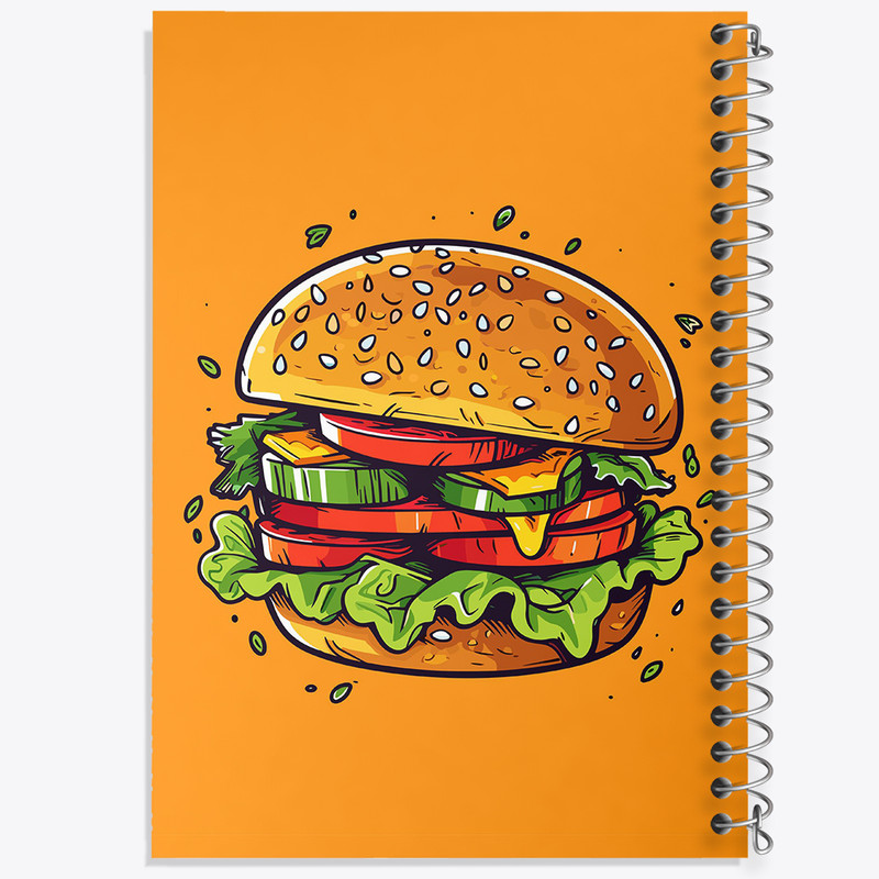 دفتر مشق 100 برگ خندالو طرح فست فود (Fast Food) کد 36578