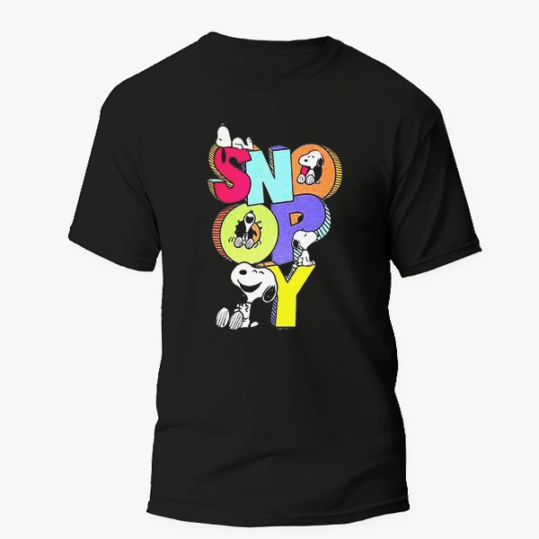 تی شرت آستین کوتاه زنانه مدل سگ snoopy کد z048