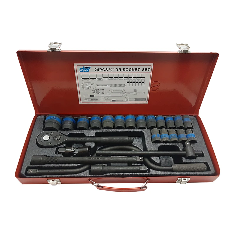 مجموعه 24 عددی آچار و سری بکس اسکای مدل 7127B