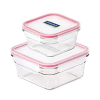 ظرف نگهدارنده گلس لاک مدل GL-1790 مجموعه 2 عددی