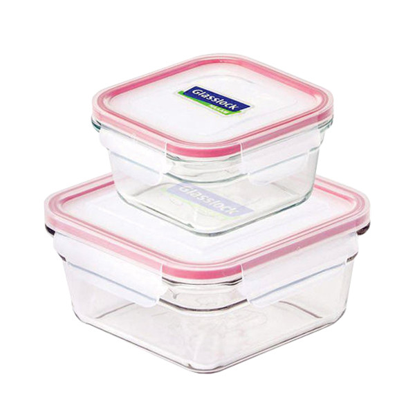 ظرف نگهدارنده گلس لاک مدل GL-1790 مجموعه 2 عددی