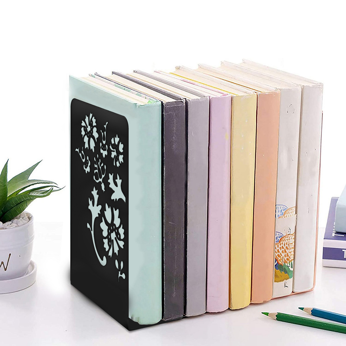 نگهدارنده کتاب مدل Floral بسته 2 عددی نگهدارنده کتاب مدل Floral بسته 2 عددی