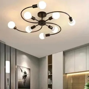 لوستر سقفی هشت شعله مدل هلالی