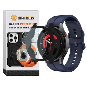 Ultimate Shield Silic ORG_GRD Band for Samsung Galaxy Watch 5 Pro 45mm with cover