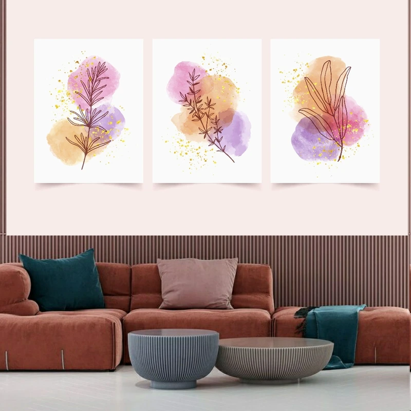 تابلو بوم طرح مینیمال مدل مدرن کد v32 مجموعه سه عددی