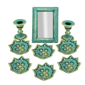 مجموعه ظروف هفت سین 9 پارچه مدل هندسی