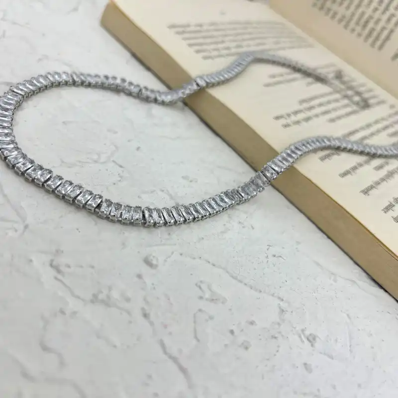 گردنبند زنانه مدل تنیسی کد N4733