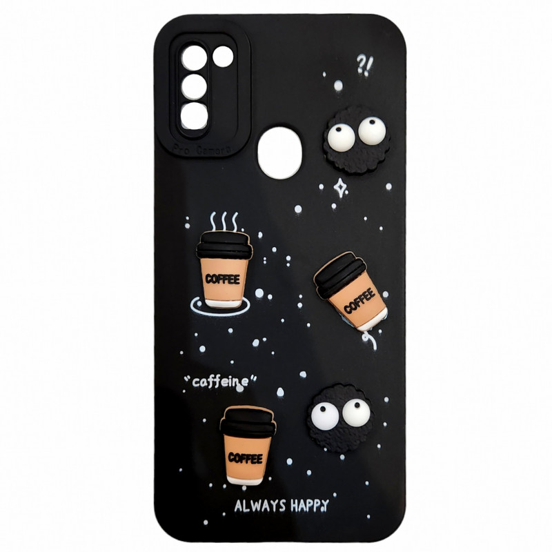 کاور طرح عروسکی برجسته مدل Coffee مناسب برای گوشی موبایل سامسونگ Galaxy A11 / M11 