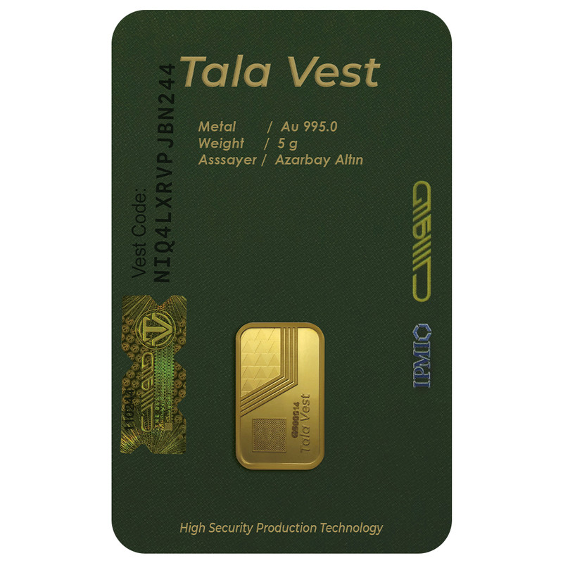 شمش طلا 24 عیار طلاوست مدل 5g - 2