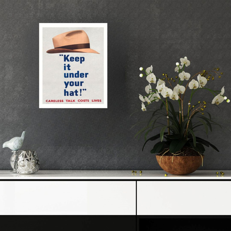 پوستر مدل اطلاعات محرمانه را زیر کلاه خود نگه دارید  