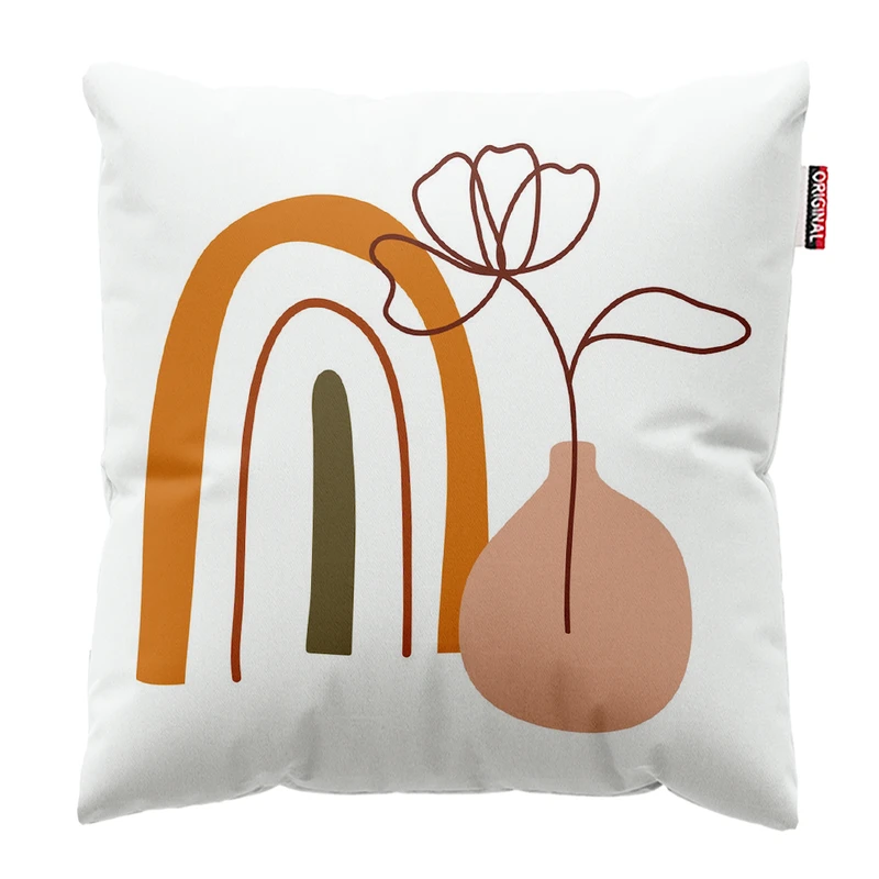 کوسن پاد آفرین مدل بوهو طرح مینیمال کد PK303112 سایز 30*30 سانتی متر