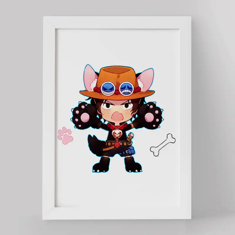 تابلو خندالو مدل پورتگاس انیمه وان پیس One Piece کد 17249