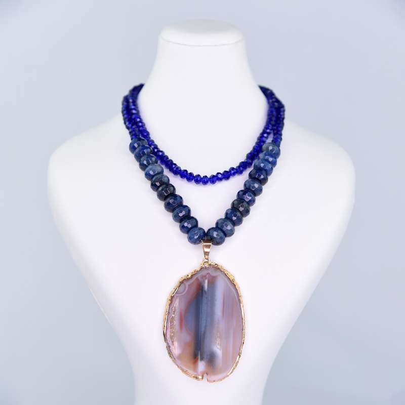 گردنبند زنانه زد2اسکوارد مدل لاجورد