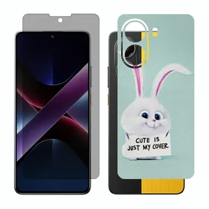 Glass Together model privacy screen protector suitable for Xiaomi Poco X7 Pro mobile phone with back cover sticker