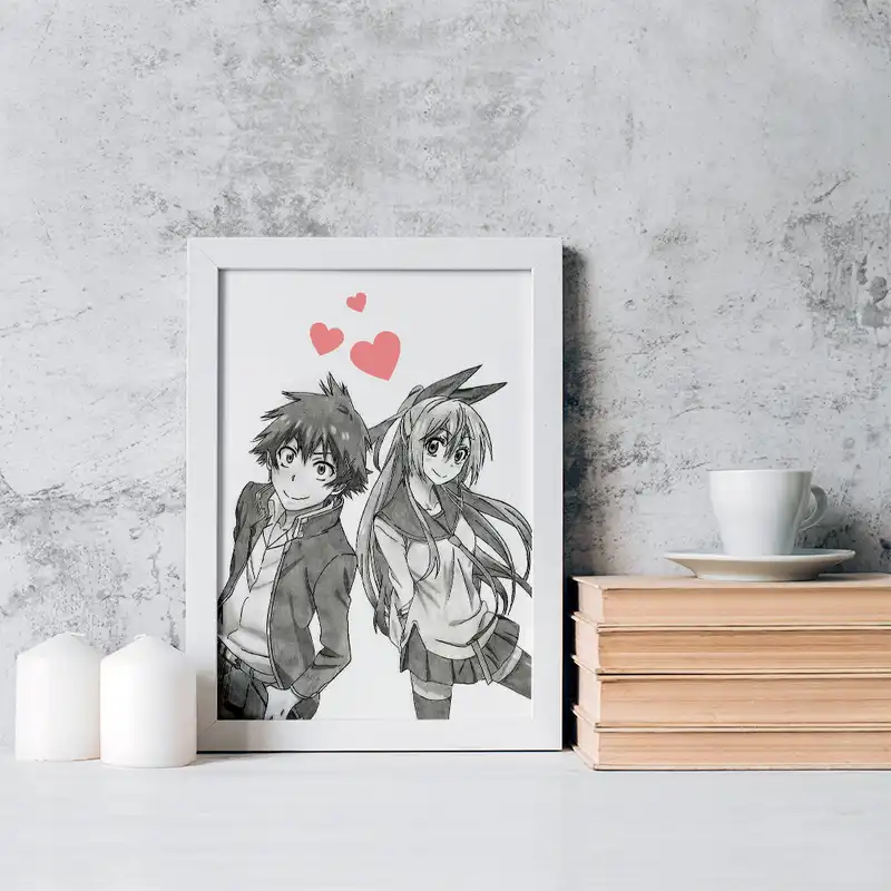 تابلو خندالو مدل ایچیبو انیمه عشق دروغین کد 17196