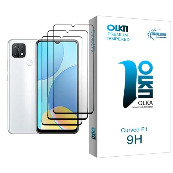 محافظ صفحه نمایش کولینگ مدل Olka Glass MIX003 مناسب برای گوشی موبایل اوپو A15s بسته سه عددی