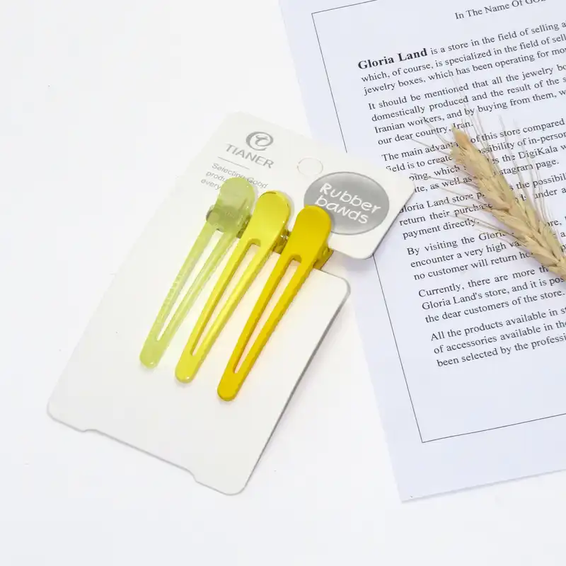 گیره مو زنانه مدل انبری کد 3158 مجموعه 3 عددی