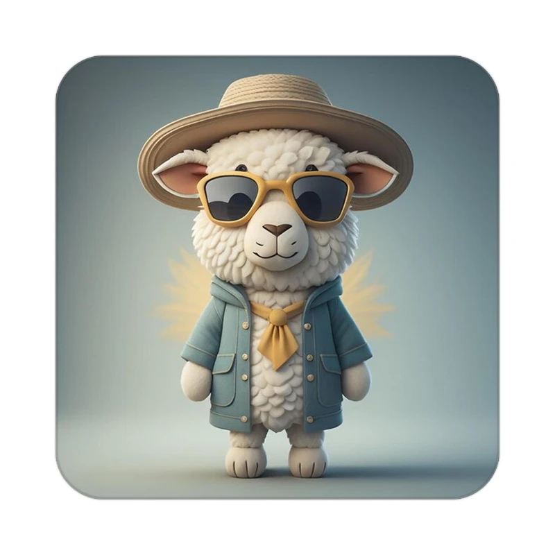 زیر لیوانی کاکتی طرح حیوانات کارتونی مدل mp27759