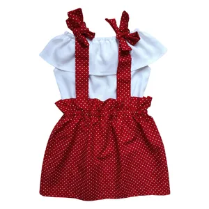 ست بلوز و سارافون دخترانه طرح خال خالی کد mini2