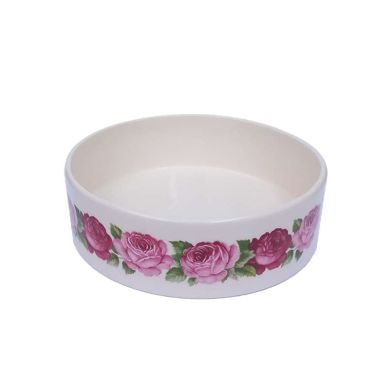 کاسه سرامیکی طرح رز مدل لبه دار کد 02