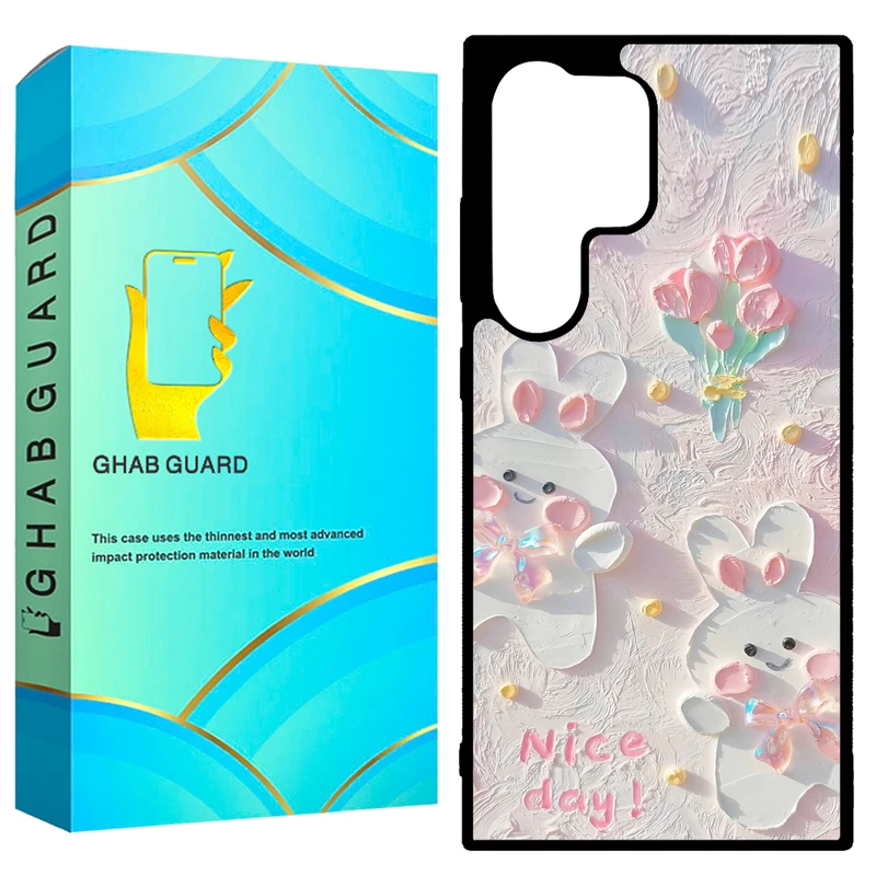 کاور قاب گارد طرح خرگوش مدل GCHPD24U مناسب برای گوشی موبایل سامسونگ Galaxy S24 Ultra 5G
