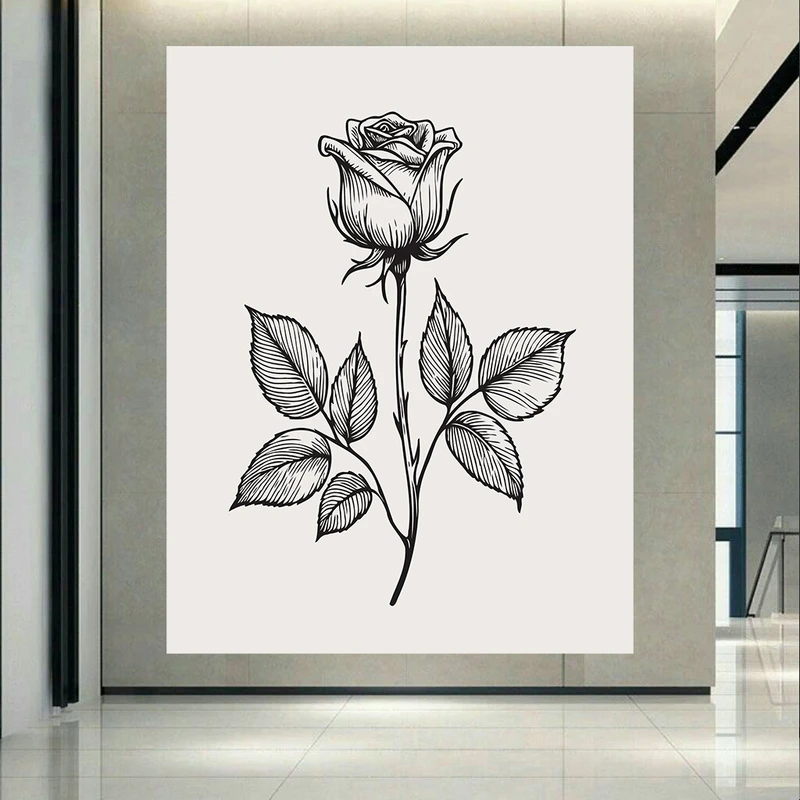 تابلو بوم طرح مخمل نقاشی ساده مدل گل رز کد AR3058459