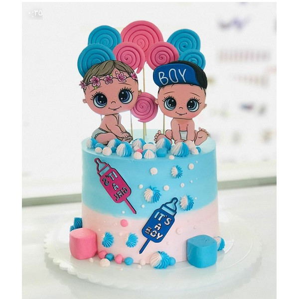 تاپر تزیین کیک به گز مدل Boy مجموعه 2 عددی
